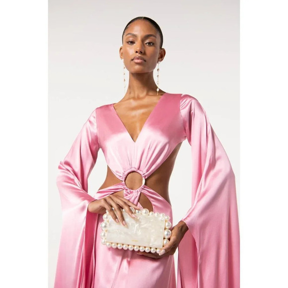 Cult Gaia Jasmin Gown in Shell Pink Small New Womens Long Maxi Dress - Picture 13 of 17